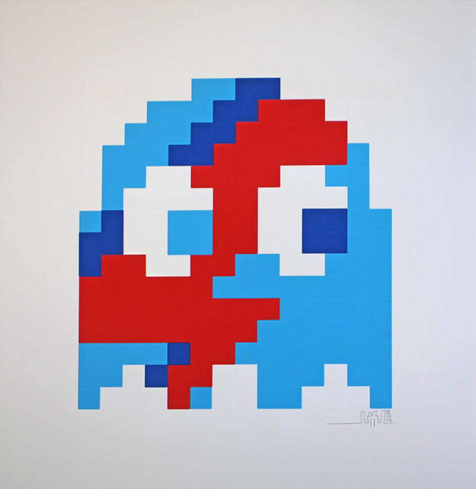 Invader, optical art - street art, popart, artist, artiste, graffiti, tag, urban art, fine art, france, art gallery, pop my duke art gallery, Luxembourg