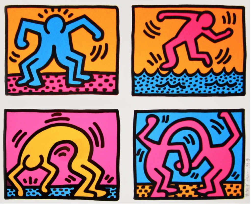 Keith Haring - optical art, art optique, pop art, pop my duke, art gallery, galerie d'art, urban art, Luxembourg, street art, art contemporain, contemporary art, artist, Artiste, colour, graffiti, photo, art fair, art basel, Keith Haring - pop my duke art gallery luxembourg